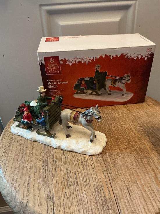 Canterbury Lane Other - Home Accents Holiday Cantebury Lane Horse-Drawn Sleigh Village Collection